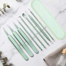 New High-End Blackhead Cleaner Set, Blackhead Remover Tool, Pimple Extractor Tool Kit, Stainless Steel Professional Blackhead And Blemish Removal Tool Set - Multicolor - View 2