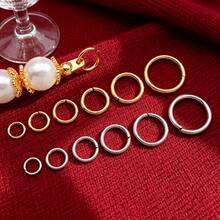10Pcs Gold & Silver Open Jump Rings, 304 Stainless Steel Split Rings For DIY Jewelry Making, Bracelet Necklace Repair Craft Supplies - Ear Clip - View 3