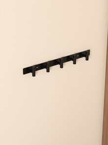 1个免钻孔墙钩，衣架钩，浴室马桶挂钩，壁挂式挂钩，适用于浴室、卫生间等场景 - 黑色 - 查看 5