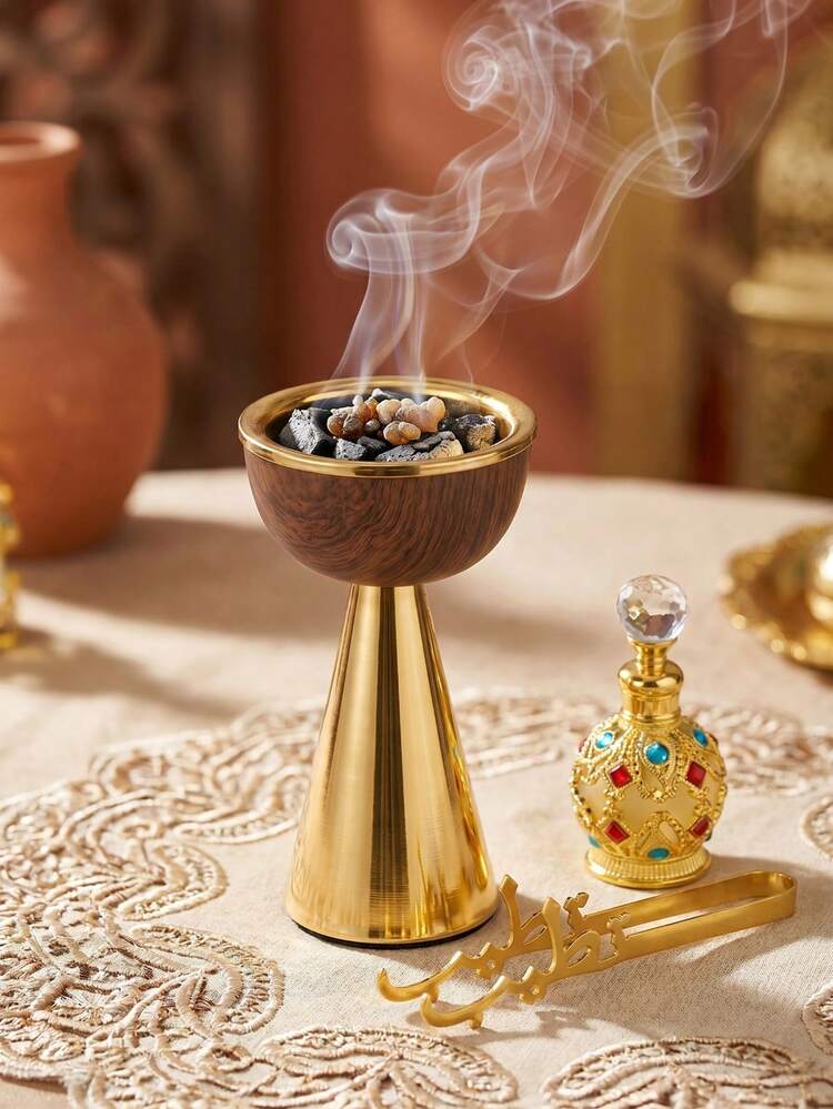 1件/套 轻巧奢华金属香炉，中东阿拉伯风格香薰香炉，可用作香薰扩散器、香薰炉，适用于家居装饰、卧室、客厅（作为中心装饰品）、办公室、瑜伽馆和派对等场合。 - 彩色 - 查看 14
