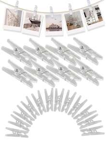 50/100/Piezas Mini Pinzas Transparentes para Fotos, Mini Pinzas de Fotos de Colores, Pinzas de Ropa, Pinzas de Sujeción, Pinzas Transparentes de Plástico con Resorte para Colgar, Pinzas para Toallas y Fotos, Decoración del Hogar DIY para Colgar Luces de Hadas en Cuerda y Fotos - Multicolor - Ver 1