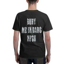 Men's 180g Heavyweight Cotton Crew Neck T-Shirt, "BURY ME IN DARC NFGU" Gothic Letter Print, DARCSPORT Inspired Streetwear Gym Tee - màu đen - Xem 7