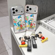 This Disney Mickey Mouse Pattern Lanyard Phone Case Features A Strong Magnetic Closure And Full Coverage Of Acrylic And TPU Material. It's Shockproof, Lightweight, And Suitable For IPhone17/16/11/13/15/15 Plus/15 Pro/15 Pro Max/12/14 Pro Max/11 Pro Max/12 Pro/12 Pro Max/13. It's A Popular Birthday Gift, Business Gift, Durable, Stain-Resistant, And Fingerprint-Resistant New Phone Case For Men And Women. It Also Includes A Mickey Mouse Phone Case And Mickey Mouse Doll Bracelet. Compatible With SamsungGalaxy S20, S21, S22, S23, And S24 Series. It's The Perfect Gift For Friends And Family. This Stylish Phone Case Is Fun, Lightweight, And Durable. IPhone17 Pro Max Phone Case, Minnie Phone Case. - Hồng - Xem 3