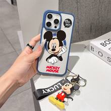 This Disney Mickey Mouse Pattern Lanyard Phone Case Features A Strong Magnetic Closure And Full Coverage Of Acrylic And TPU Material. It's Shockproof, Lightweight, And Suitable For IPhone17/16/11/13/15/15 Plus/15 Pro/15 Pro Max/12/14 Pro Max/11 Pro Max/12 Pro/12 Pro Max/13. It's A Popular Birthday Gift, Business Gift, Durable, Stain-Resistant, And Fingerprint-Resistant New Phone Case For Men And Women. It Also Includes A Mickey Mouse Phone Case And Mickey Mouse Doll Bracelet. Compatible With SamsungGalaxy S20, S21, S22, S23, And S24 Series. It's The Perfect Gift For Friends And Family. This Stylish Phone Case Is Fun, Lightweight, And Durable. IPhone17 Pro Max Phone Case, Minnie Phone Case. - Trong sáng - Xem 6