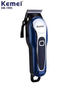 Kemei KM-1995 男士电动理发器，复古油头电动理发器，适用于理发店，USB充电，持久耐用，可修剪头发/胡须，父亲节礼物 - 查看 2