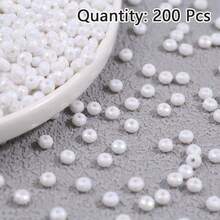 200 piezas de cuentas planas facetadas de colores variados, cuentas sueltas de acrílico para hacer joyas DIY como collares, pulseras, aretes y accesorios artesanales - Cuentas acrílicas para hacer tú mismo - Ver 23