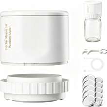 Generic Electric Mason Jar Vacuum Sealer - Mason Jar Vacuum Sealer Kit With Wide Regular Mouth Mason Lids - Canning Vacuum Sealer Mason Jar For Food Storage - Black and White - View 11