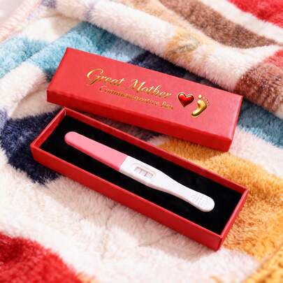 Newborn Commemorative Gift Box, Great Mom Pregnancy Test Keepsake Box, Creative Pregnancy Announcement Display Box (Pregnancy Test Strip Not Included). This Commemorative Box Is Perfect For Storing Pregnancy-Related Jewelry And Mementos. Surprise Pregnancy Reveal Box, Unveil The Gift, Keepsake Box For Mom, Husband, Or Grandparents