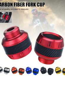 2pcs Motorcycle Front Fork Crash Sliders, Carbon Fiber Texture Universal Modification Accessories - A - View 8