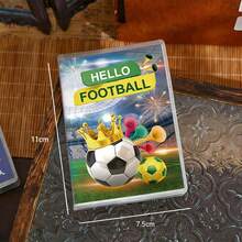 FIFA 世界杯足球主题软皮A7笔记本，卡通封面，便携式学生记事本，防水防尘，小巧尺寸 - 膠皮筆記本 - 查看 2