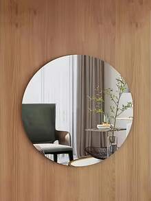 Creative 30cm Round Flexible Acrylic Mirror (Single Or Multi-Pack) - Self-Adhesive Decorative Mirror For Living Room, Bedroom And Bathroom. High-Definition Flexible Wall-Mounted Mirror - No Drilling Required Self-Adhesive Vanity Mirror; Ideal Choice For Home Bathroom And Toilet Design. Home Decor Mirror/Wall Sticker. Acrylic Wall-Mounted Mirror Sticker. - Acrylic Mirror Sticker - View 6