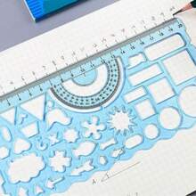 Multifunctional Ruler For Primary School Students, Geometry Ruler, Drawing Ruler, Painting Set, Versatile Magic Ruler Birthday Gift, Christmas Gift, Reward Gift - Multicolor - View 6