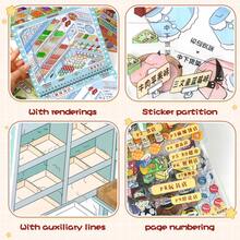 29pcs Miniature Scene Sticker Collection Book, Includes 10 Scenes, 19 Material Stickers, 1 Reference Image, DIY Scrapbooking Stickers - A - View 7