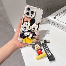 This Disney Mickey Mouse Pattern Lanyard Phone Case Features A Strong Magnetic Closure And Full Coverage Of Acrylic And TPU Material. It's Shockproof, Lightweight, And Suitable For IPhone17/16/11/13/15/15 Plus/15 Pro/15 Pro Max/12/14 Pro Max/11 Pro Max/12 Pro/12 Pro Max/13. It's A Popular Birthday Gift, Business Gift, Durable, Stain-Resistant, And Fingerprint-Resistant New Phone Case For Men And Women. It Also Includes A Mickey Mouse Phone Case And Mickey Mouse Doll Bracelet. Compatible With SamsungGalaxy S20, S21, S22, S23, And S24 Series. It's The Perfect Gift For Friends And Family. This Stylish Phone Case Is Fun, Lightweight, And Durable. IPhone17 Pro Max Phone Case, Minnie Phone Case. - Trong sáng - Xem 7