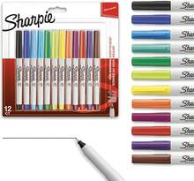 Sharpie Permanent Markers, Ultra Fine Point, Assorted Colors, 12 Count - White - 查看 1