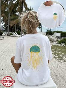 Women T-Shirts - [White] - View 1
