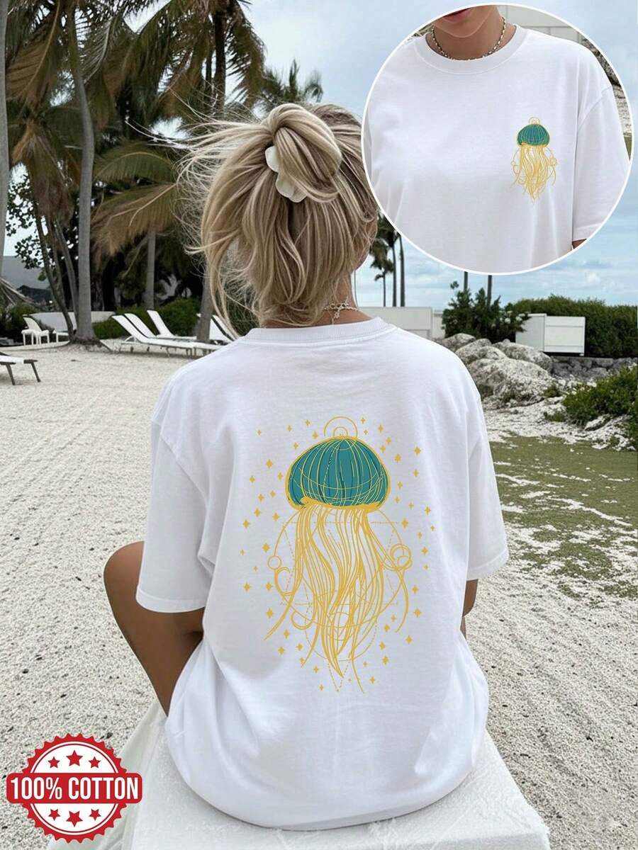 Women T-Shirts - [White] - View 1