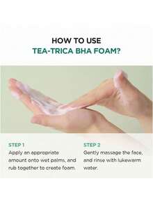 SKIN1004 Centella Tea-Trica BHA 泡沫潔面乳 125ml/4.22 Fl.Oz，濃密溫和泡沫，溫和去角質，清潔毛孔，控制過多油脂，舒緩肌膚，適用於油性肌膚，K-Beauty，韓國彩妝，OliveYoung，禮品 - 125ml/4.22fl.oz - 查看 7