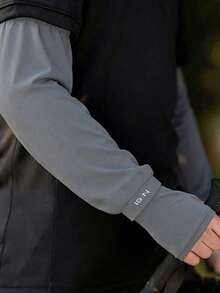 1 Pair Summer Sun Protection Half-Finger Sleeves, Ice Silk Plus Size UV Protection Outdoor Driving Cycling Anti-Slip Thin Breathable Quick-Dry Sunshade Sleeves, Durable Cool High Elasticity Suitable For Fishing - Multicolor - View 11