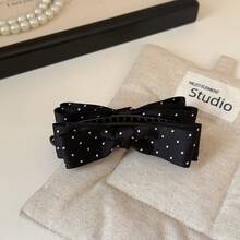 1pc/2pcs Cute Bow Polka Dot Banana Hair Clips, Elegant Versatile Twist Claws For Women, Headpiece - Multicolor - View 5