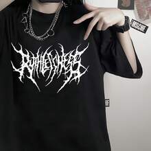 KAOS OVERSIZE WANA ABSTRAK//KAOS DISTRO//CEWEK COWOK BISA PAKAI//BISA COD - Black - View 1
