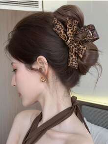 Leopardmönstrad kloklämma, mörkbrun - Svart brun - Visa 8