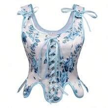 Cosplay Clothing - 251117 Floral Corset In Green - View 5