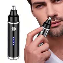 Tondeuse à poils de nez et d'oreilles électrique sans fil, tondeuse à sourcils indolore et tondeuse à poils du visage, rechargeable USB avec batterie lithium 500 mAh, design compact, outil de nettoyage du visage, convient aux hommes et aux femmes, cadeau parfait pour la fête des pères, accessoire de maison, article de voyage essentiel, cadeau pour la fête des mères, cadeau pour la fête des pères, cadeau pour la fête des enseignants, cadeau pour les femmes, appareil d'épilation pour femmes - A - Voir 13