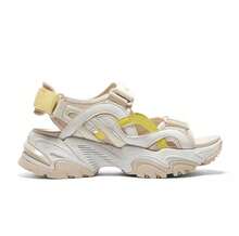 Sandal nữ đế dày, thoáng khí, kiểu dáng retro Mecha. - Màu be/vàng - Xem 2