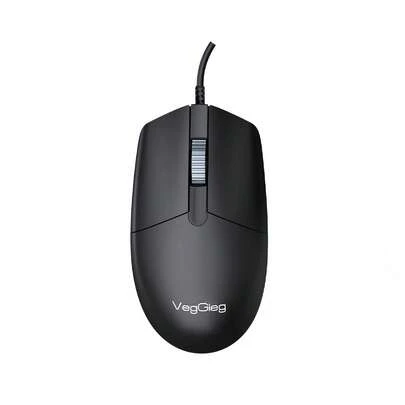 VegGieg 有線サイレントマウス、1.8Mブレードケーブル、デスクトップ&ノートパソコン用人間工学設計スクロールホイールマウス