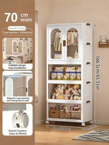 Large Stackable Storage Box With Lid - White - View 4