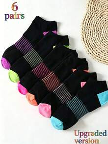 6 đôi tất nữ định hình eo, thoáng khí, mềm mại, nhiều màu sắc, thoải mái và đa năng cho mọi mùa. Tất thời trang dành cho nam, phù hợp cho trang phục thường ngày, hoạt động ngoài trời và trong nhà, thiết kế đơn giản và thú vị, rất thích hợp làm quà tặng trong các dịp lễ và chụp ảnh. - Nhiều màu - Xem 9