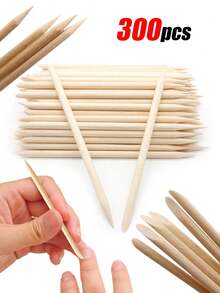 500pcs/350pcs/200pcs 65mm Wooden Cuticle Pusher Stick, Nail Polish Remover, Manicure Tool, Nail Sticker, Waxing, Painting - Bronze - View 9