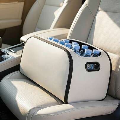 1个多功能后备箱储物盒，大容量防水收纳盒，适合自驾露营，保持车内整洁，提升心情