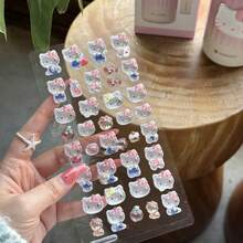 DOBBLE Hình dán dễ thương kiểu Nhật, hình dán hoạt hình 3D nổi trang trí quyến rũ cho điện thoại di động. - 1 tờ - Xem 9