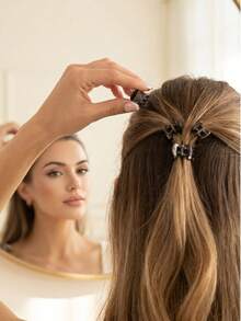 20 buah Jepit Rambut Mini Cokelat, Cocok untuk Desain Gaya Rambut Wanita, Dapat Digunakan untuk Menghias Kepang dan Poni Mengembang - MultiWarna - View 2