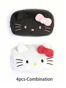SANRIO Hello Kitty毛绒铅笔盒 - 可爱柔软的化妆包和文具袋，适合女孩 - 毛絨款 - 查看 10