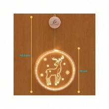 Christmas Transparent Acrylic LED Hanging String Lights With Suction Cup - Gold - View 3