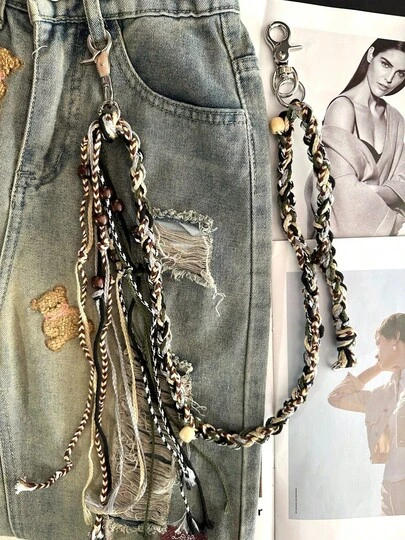 Mẫu mới 2026: Dây thừng nhiều màu sắc, phụ kiện thời trang nam nữ, phong cách Y2K, retro đường phố, quà tặng ngày lễ.