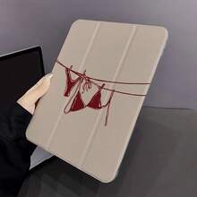 1 bao đựng máy tính bảng màu đỏ in họa tiết đẹp mắt, phù hợp với iPad thế hệ thứ 10 10.9 inch 2022/Air 13 (M3 2025)/Air 11 (M3 2025), tương thích với máy tính bảng , Honor. - Nhiều màu - Xem 2