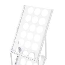 4 Tier A4 Foldable Magazine Rack Iron Literature Display Organizer White Modern Office Storage Shelf, Slanted Design Book Holder For Waiting Room Reception Exhibition - View 8