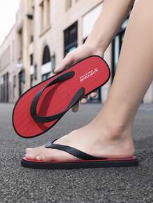 Nuevas sandalias cómodas y ligeras para hombre en verano, chanclas casuales de playa, sandalias antideslizantes - Rojo - Ver 7