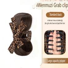 Leopardmönstrad kloklämma, mörkbrun - Svart brun - Visa 9
