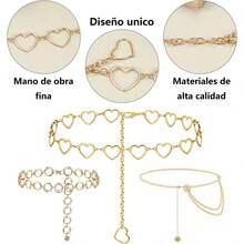 Cinturón/ Cadena De Cintura Círculos Pequeños Geométrico 4PCS - 金色 - Ver 2