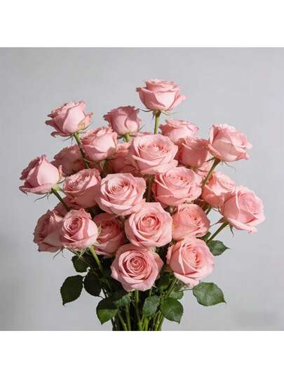1/5/10/20pcs Artificial Pink Rose Bouquet - Realistic Long-Stemmed Roses Fake Roses, Flowers Perfect For Wedding Decor, Wedding Home Decor, Room Decor, Living Room Deccor Kitchen Bedroom Deccor Vase Decor, Home Decor And Table Decor Mother's Day Gifts And Mother's Day Decorations.Home Decor Center Pieces For Table Wedding Decorations Bouquet Flowers Wedding Flowers Pink Flowers