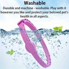 1/2件装 56/72厘米 舒缓信息素项圈，可调节尺寸，适用于犬猫，驱除跳蚤、蜱虫和蚊子，适合幼犬和大型犬（非药物成分，不可替代镇静剂） - 黑色 - 查看 7