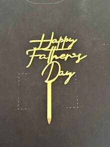 3pcs Gold Acrylic Cake Toppers, Happy Father's Day Cake Decor, Party Decorations - StyleB - View 10
