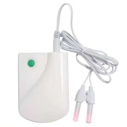 Inhalador Nasal con Luz Roja, Botón Verde y Diseño Blanco, Dispositivo de Descongestión Nasal Portátil, Alivia la Congestión de Forma Rápida y Suave, Ideal para Resfriados y Alergias, Viene en Bolsa Transparente OPP, Fácil de Usar
