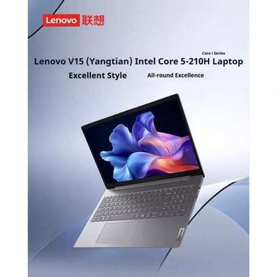  Lenovo Laptop Yangtan Computer[V15 New] Core5-210H + Integrated Graphics + Anti-Glare HD Display + 15.6 Inch 16GB + 512GB SSD, Includes Adapter