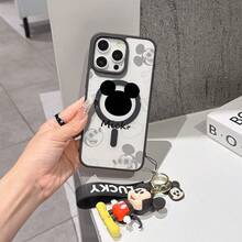 This Disney Mickey Mouse Pattern Lanyard Phone Case Features A Strong Magnetic Closure And Full Coverage Of Acrylic And TPU Material. It's Shockproof, Lightweight, And Suitable For IPhone17/16/11/13/15/15 Plus/15 Pro/15 Pro Max/12/14 Pro Max/11 Pro Max/12 Pro/12 Pro Max/13. It's A Popular Birthday Gift, Business Gift, Durable, Stain-Resistant, And Fingerprint-Resistant New Phone Case For Men And Women. It Also Includes A Mickey Mouse Phone Case And Mickey Mouse Doll Bracelet. Compatible With SamsungGalaxy S20, S21, S22, S23, And S24 Series. It's The Perfect Gift For Friends And Family. This Stylish Phone Case Is Fun, Lightweight, And Durable. IPhone17 Pro Max Phone Case, Minnie Phone Case. - Màu xanh lam - Xem 5